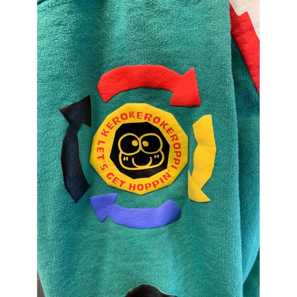 Dumbgood Sanrio Keroppi Teal Green Graphic Crewneck Sweatshirt Women's Medium - Picture 5 of 7